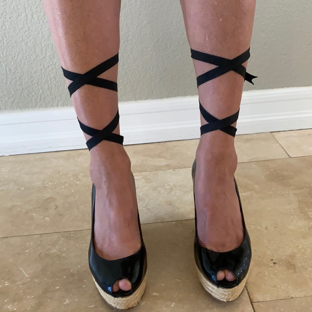 Jessica Simpson lace up wedges